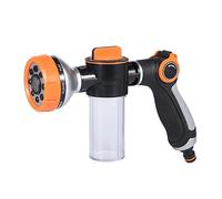 LINZI Multifunctional Foam Water Spray Gun 8 Adjustable Patterns Garden Hose Spray Nozzle Soap Dispenser for Car Washing, Lawn Plant Flower Watering, Pet Washing