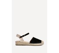 Linzi Neroli Black Closed Toe Espadrille Sandals Black 7-Standard Fit