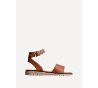 Linzi Nora Nude Faux Leather Footbed Two Part Sandal In Tan Tan 3-Standard Fit
