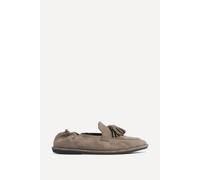 Linzi Porter Mocha Loafers With Tassel In Brown Brown