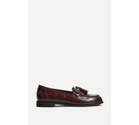 Linzi Rosemary Burgundy Faux Leather Loafers Burgundy