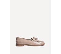Linzi Rosemary Mocha Faux Leather Classic Slip On Loafer In Black Black