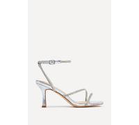 Linzi Ruma Wide Fit Silver Diamante Heeled Sandals Silver