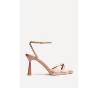Linzi Verve Nude Faux Leather Crossover Stiletto Heel Nude 5-Standard Fit