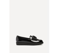 Linzi Violetta Wide Fit Black Patent Loafer Black 8-Wide Fit