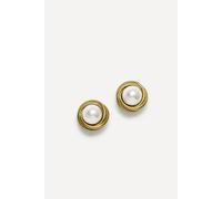 Linzi Women's Afterglow Pearl Twist Stud Earrings in Gold Linzi Gold One Size