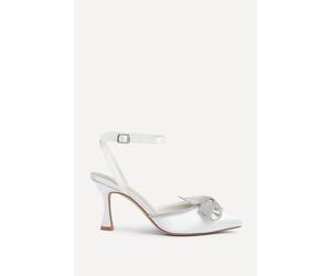 Linzi Women's Angela Bridal Ivory Satin Bow Heels in White | Size: 8-Standard Fit Linzi White 8-Standard Fit