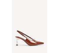 Linzi Women's Avani Caramel Patent Court Heel in Brown | Size: 3-Standard Fit Linzi Brown 3-Standard Fit