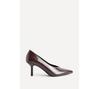 Linzi Women's Bellamy Brown Faux Leather V-Cut Vamp Court Heels | Size: 5-Standard Fit Linzi Brown 5-Standard Fit