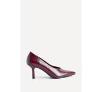 Linzi Women's Bellamy Burgundy Faux Leather V-Cut Vamp Court Heels | Size: 7-Standard Fit Linzi Burgundy 7-Standard Fit