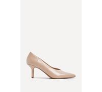 Linzi Women's Bellamy Nude Faux Leather V-Cut Vamp Court Heels | Size: 5-Standard Fit Linzi Nude 5-Standard Fit