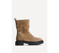 Linzi Women's Bentley Sand Chunky Ankle Boots in Beige | Size: 4/Standard Fit