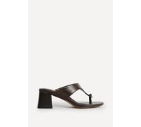 Linzi Women's Briar Brown Toe Post Mule Heels | Size: 3-Standard Fit Linzi Brown 3-Standard Fit