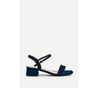Linzi Women's Carlie Wide Fit Navy Faux Suede Low Heels | Size: 6/Wide Fit