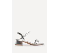 Linzi Women's Carlie Wide Fit Silver Faux Leather Low Heels | Size: 3-Wide Fit Linzi Silver 3-Wide Fit