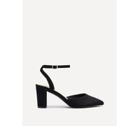 Linzi Women's Carrie Black Faux Suede Mid Height Court Shoe | Size: 7/Standard Fit