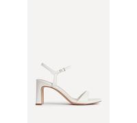 Linzi Women's Charisma White Faux Leather Heeled Sandals | Size: 3-Standard Fit Linzi White 3-Standard Fit