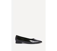 Linzi Women's Compete Wide Fit Black Faux Leather Pumps Flat | Size: 7/Wide Fit