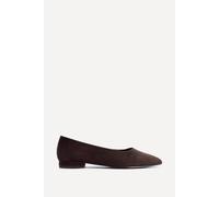 Linzi Women's Compete Wide Fit Brown Faux Suede Pumps Flat | Size: 6/Wide Fit
