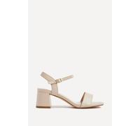 Linzi Women's Darcie Nude Faux Leather Heeled Sandals | Size: 7/Standard Fit