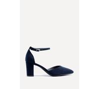 Linzi Women's Davinas Wide Fit Navy Faux Suede Court Heels | Size: 5-Wide Fit Linzi Navy 5-Wide Fit