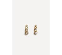 Linzi Women's Dazzle Gold Crystal Four Stone Drop Earrings