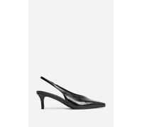 Linzi Women's Eliza Black Faux Leather Court Heels | Size: 3/Standard Fit