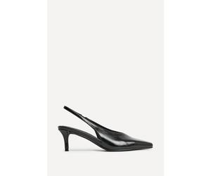 Linzi Women's Eliza Black Faux Leather Court Heels | Size: 7/Standard Fit