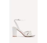 Linzi Women's Enchanted Bridal Ivory Pearl Heeled Sandals in White | Size: 8/Standard Fit