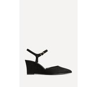 Linzi Women's Enhanced Black Wedge Court Shoes | Size: 5/Standard Fit