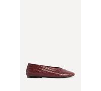 Linzi Women's Etta Burgundy Woven Effect Ballet Flats | Size: 7/Standard Fit