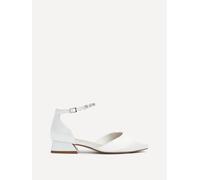 Linzi Women's Everlasting Wide Fit Ivory Satin Low Block Court Heel in White | Size: 3-Wide Fit Linzi White 3-Wide Fit