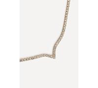 Linzi Women's Evermore Gold V-Shape Tennis Necklace Linzi Gold One Size