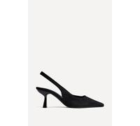 Linzi Women's Featured Black Faux Suede Court Heels | Size: 7/Standard Fit