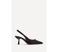 Linzi Women's Featured Brown Faux Suede Court Heels | Size: 8/Standard Fit