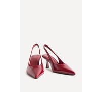Linzi Women's Featured Red Faux Leather Court Heels | Size: 4/Standard Fit