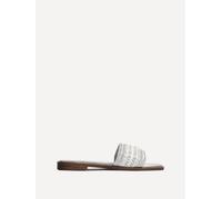 Linzi Women's Fernanda Silver Embellished Slip On Sandals | Size: 4-Standard Fit Linzi Silver 4-Standard Fit