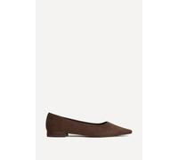 Linzi Women's Focus Brown Faux Suede Pointed Toe Ballet Flats | Size: 7-Standard Fit Linzi Brown 7-Standard Fit