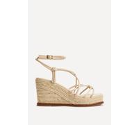Linzi Women's Gazed Nude Wedge Sandals | Size: 4-Standard Fit Linzi Nude 4-Standard Fit