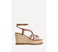Linzi Women's Gazed Tan Wedge Sandals | Size: 7-Standard Fit Linzi Tan 7-Standard Fit