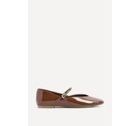 Linzi Women's Hush Caramel Faux Leather Mary Jane Style Flats in Brown | Size: 5-Standard Fit Linzi Brown 5-Standard Fit