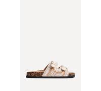 Linzi Women's Jaylyn Beige Double Buckle Sandals | Size: 6-Standard Fit Linzi Beige 6-Standard Fit