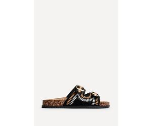 Linzi Women's Jaylyn Black Double Buckle Sandals | Size: 3-Standard Fit Linzi Black 3-Standard Fit