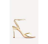 Linzi Women's Jazz Gold Faux Leather Stiletto High Heels | Size: 7/Standard Fit