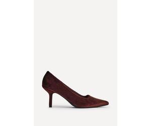 Linzi Women's Kat Brown Velvet Classic Court Heels | Size: 4/Standard Fit