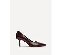 Linzi Women's Kat Burgundy Faux Leather Court Heels in Red | Size: 7/Standard Fit