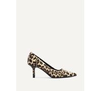 Linzi Women's Kat Leopard Print Scuba Court Heel in Yellow | Size: 7/Standard Fit