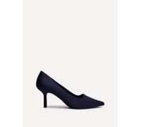 Linzi Women's Kat Navy Scuba Leather Court Heels | Size: 7-Standard Fit Linzi Navy 7-Standard Fit