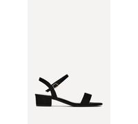 Linzi Women's Kezzi Black Faux Suede Low Heeled Sandals | Size: 7/Standard Fit