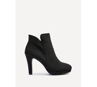 Linzi Women's Layara Black Faux Suede Small Platform Ankle Boot | Size: 6/Standard Fit